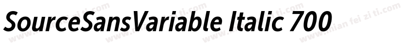 SourceSansVariable Italic 700 字体转换